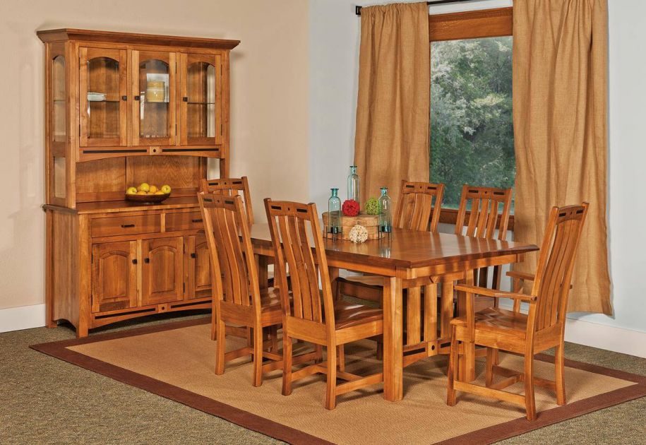 Heavy Oak Mission Style Dining Room